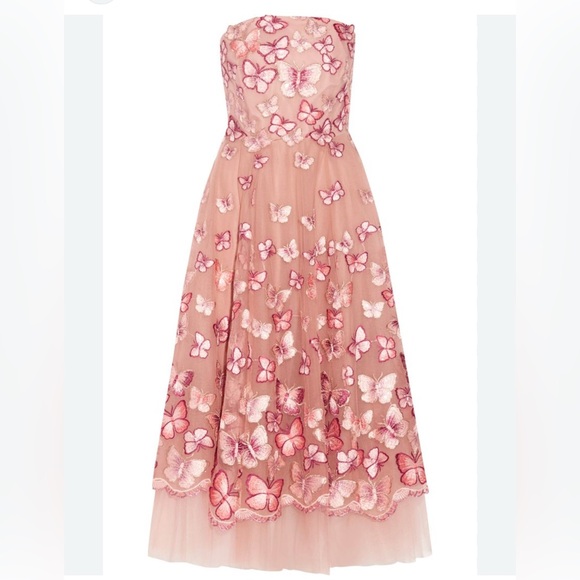 Marchesa Dresses & Skirts - Marchesa Notte Strapless sequin-embellished embroidered tulle gown - size 2